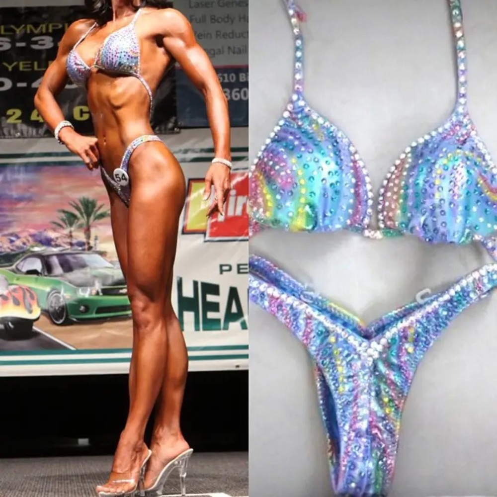 TMarie Figure Fitness Physique Bodybuilding Posing Suit